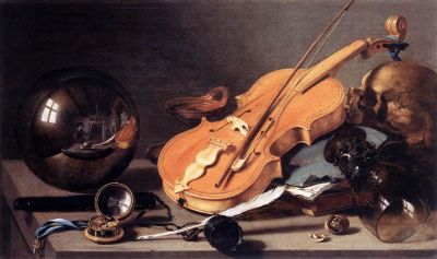Vanitas with Violin and Glass Ball by Pieter Claesz

