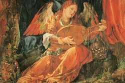 A mural frgament by Albrecht Dürer from the Rosary altarpiece, Germany

