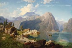 Hardanger Fjord by August Wilhelm Leu

